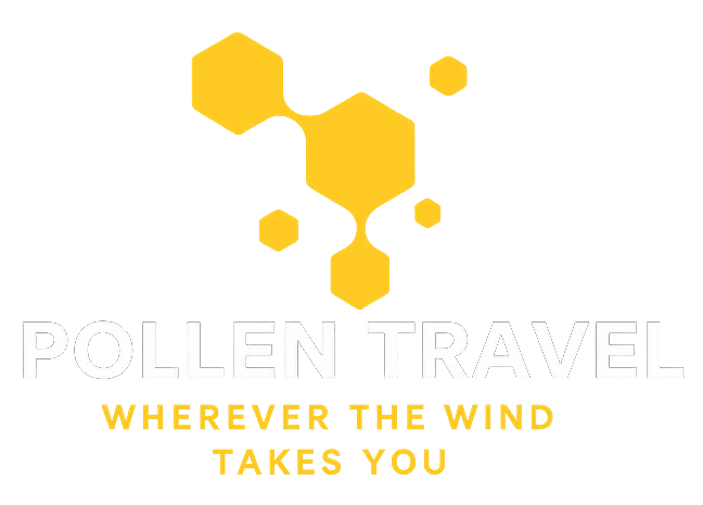 Pollen Travel Logo - white